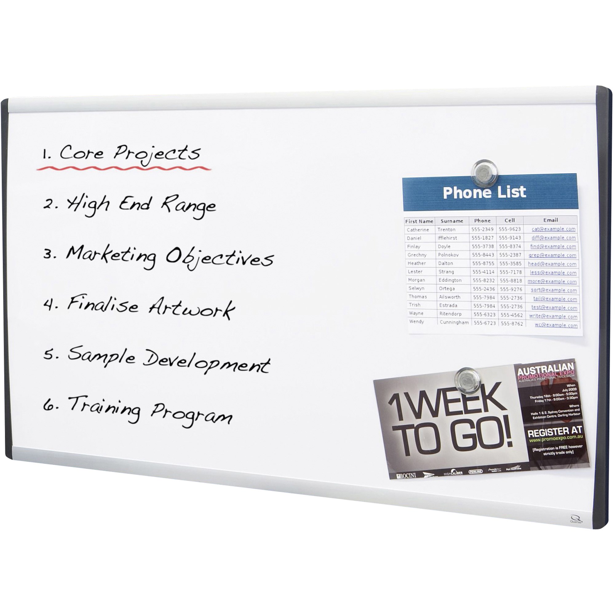 Quartet Arc Cubicle Whiteboard 760 x 460mm Aluminium Frame