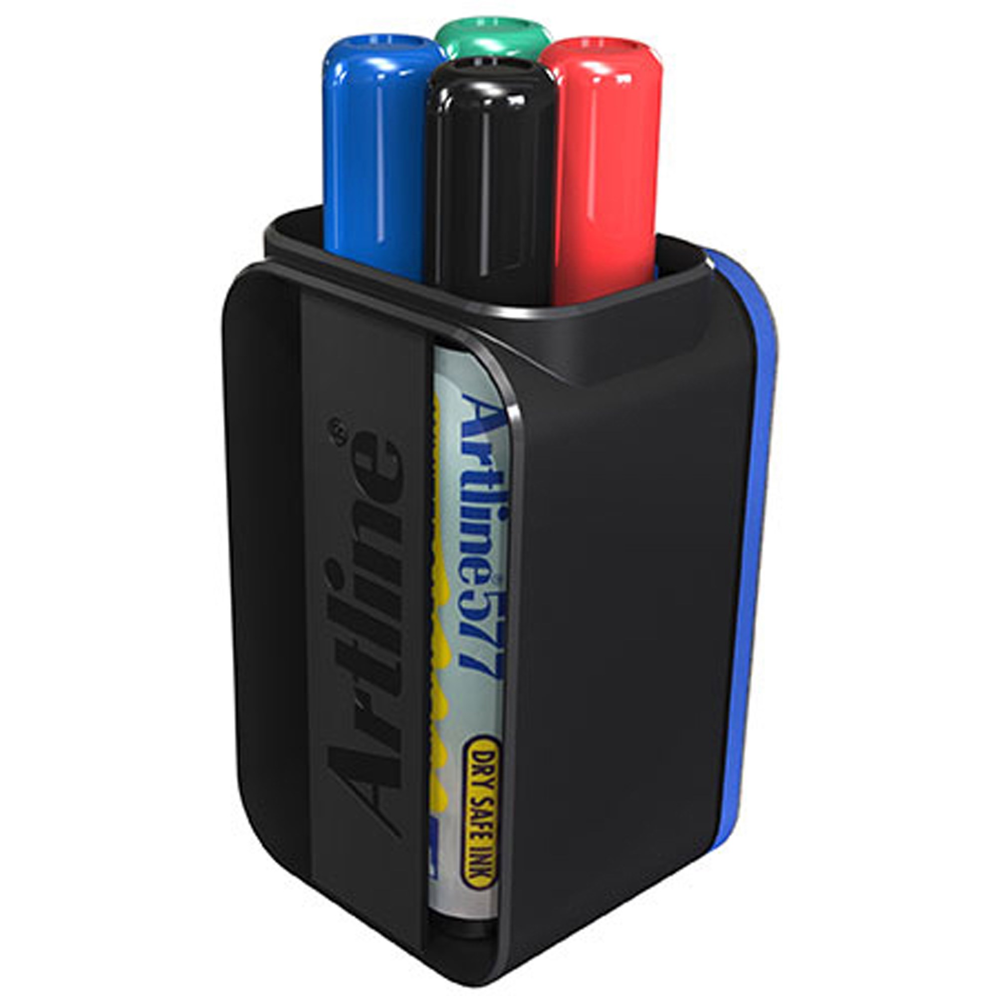 Artline 577 Whiteboard Magnetic Eraser Cup Pack  With 4 Assorted Markers