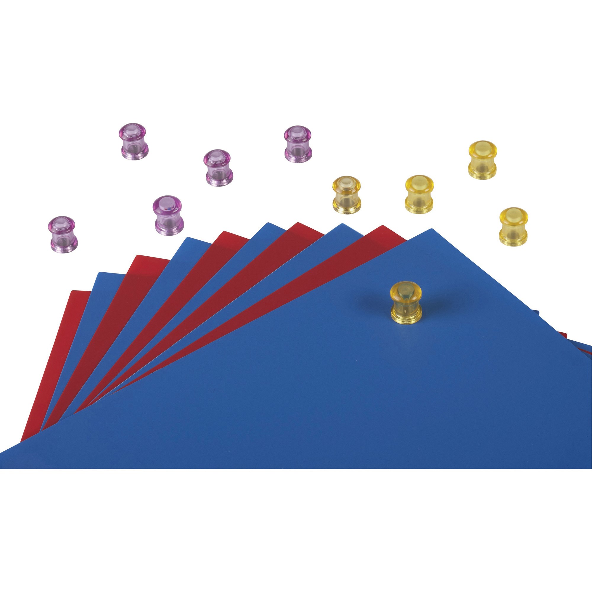 Quartet Extra Strong Magnets Circles Purple & Yellow Pack  of 10