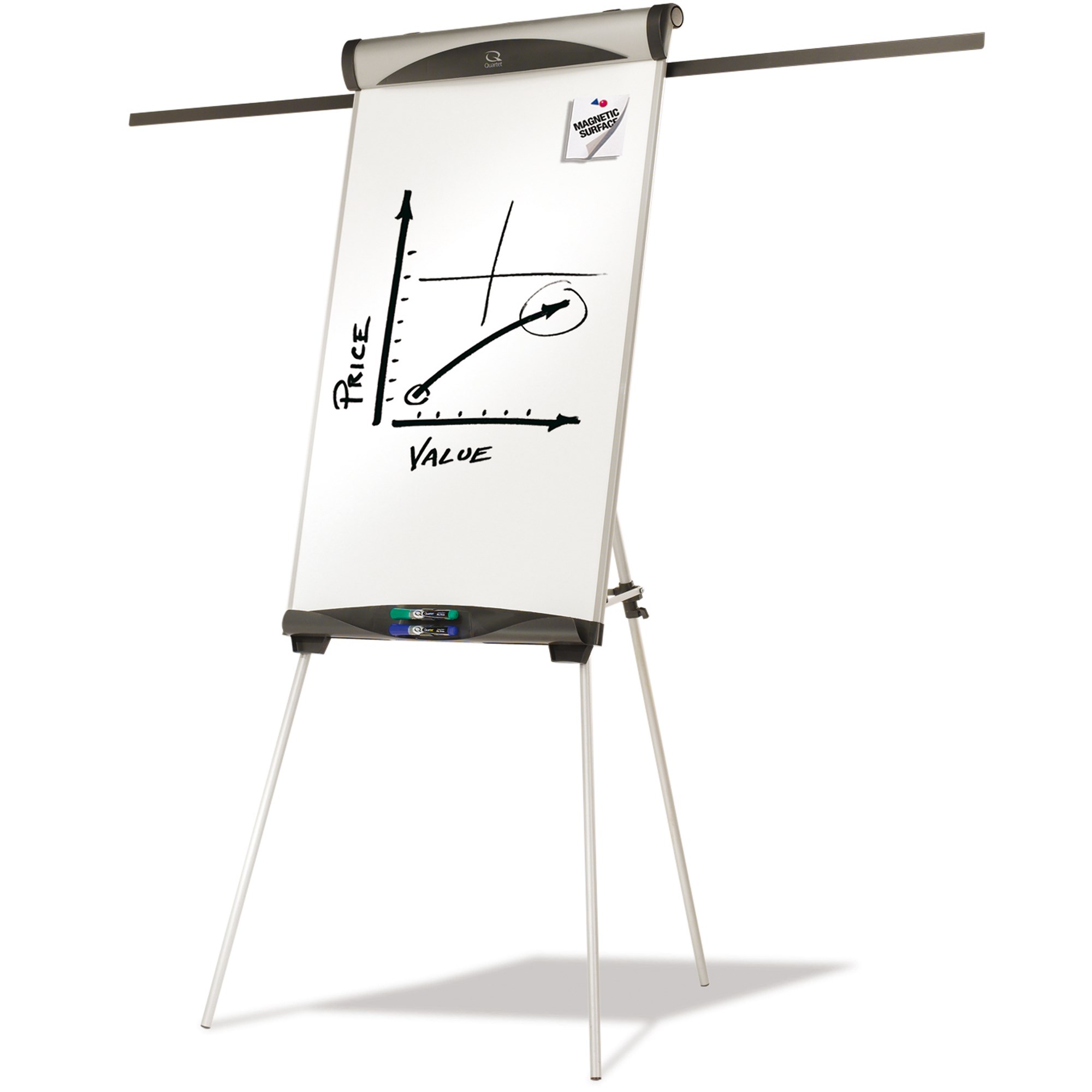 Quartet Euro Easel Magnetic Flipchart 990 x 685mm Aluminium Frame
