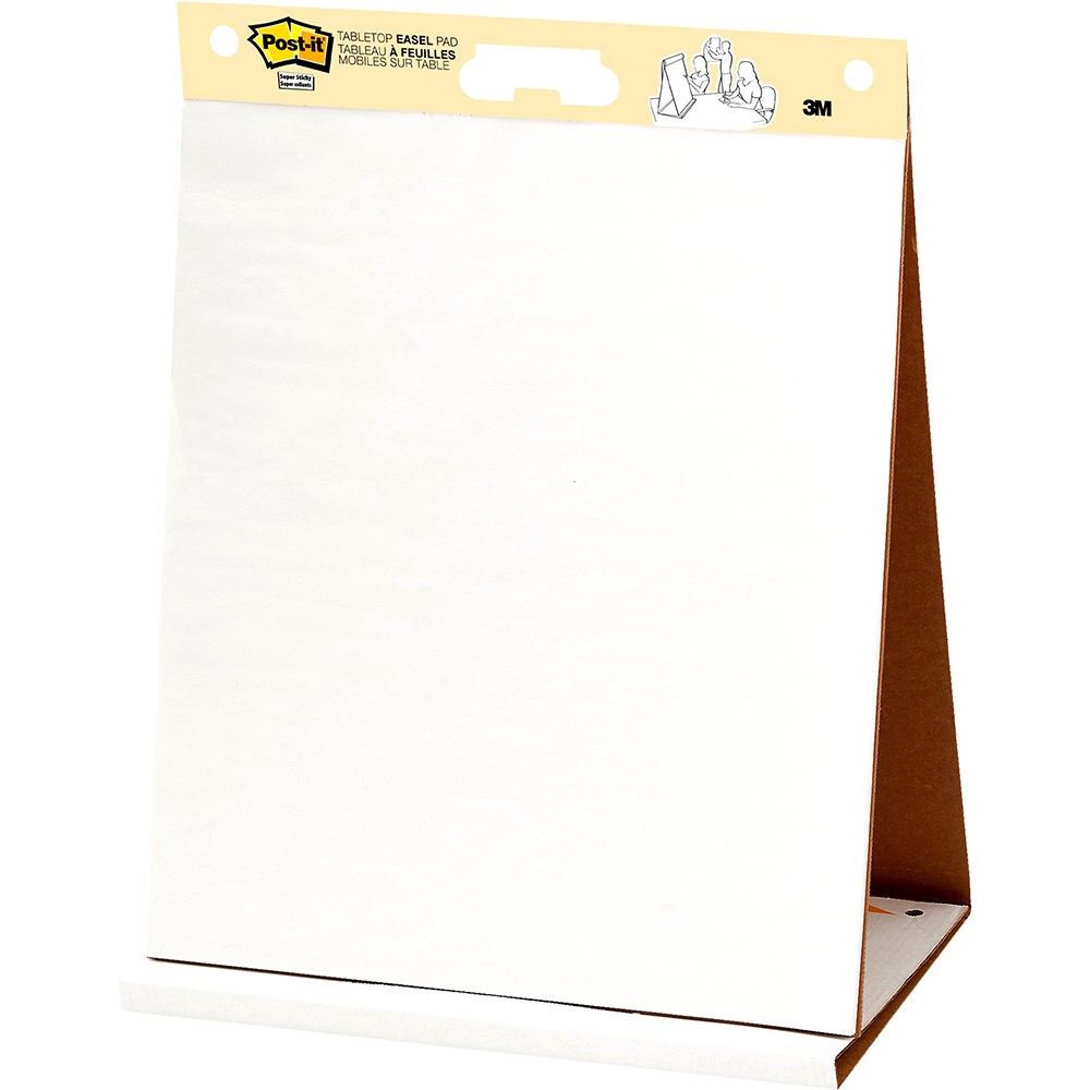 Post-It 563R Table Top Easel Pad 508x584mm Self Stick White 20 Sheet Pad