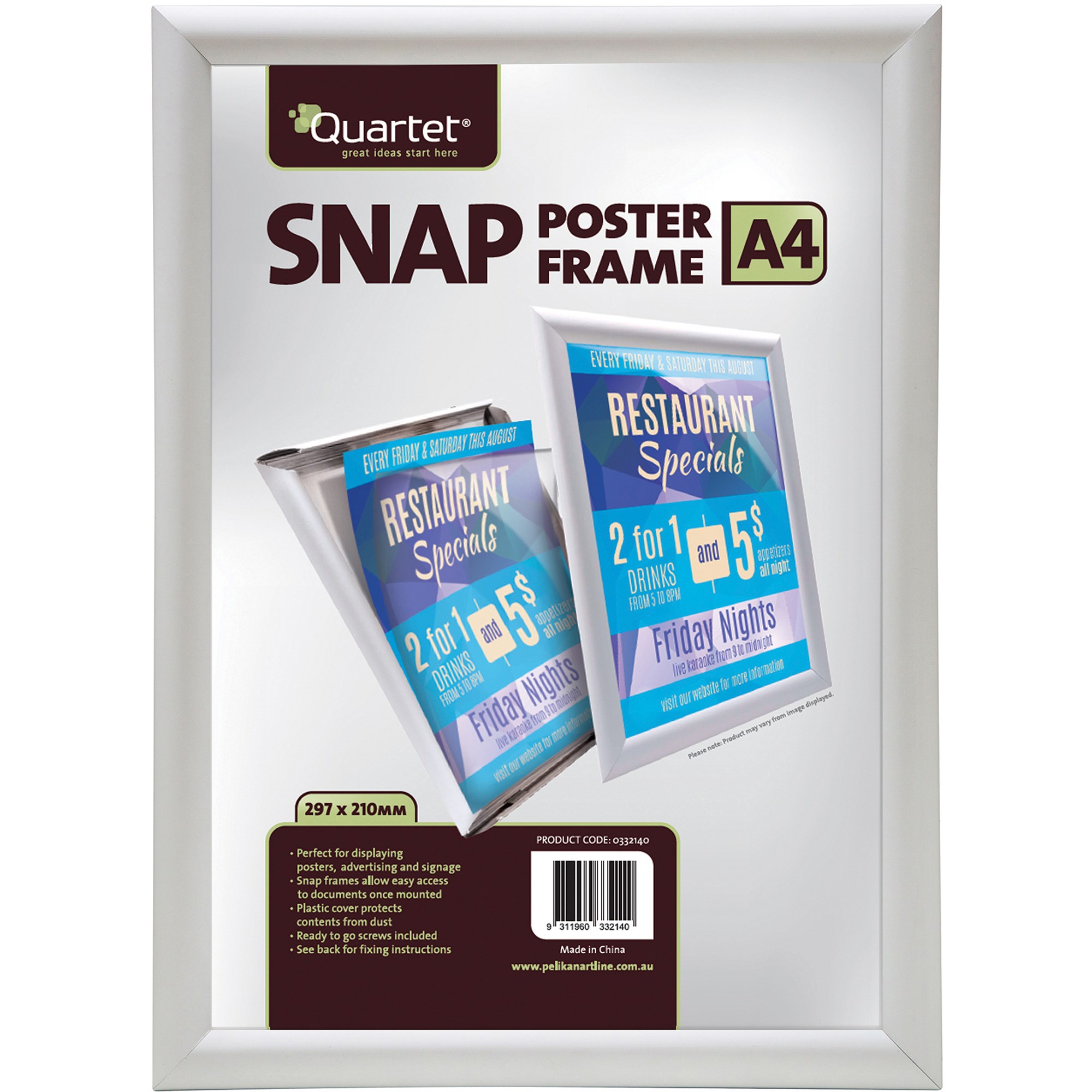 Quartet Instant Snap Poster Frames A4 25mm Aluminium