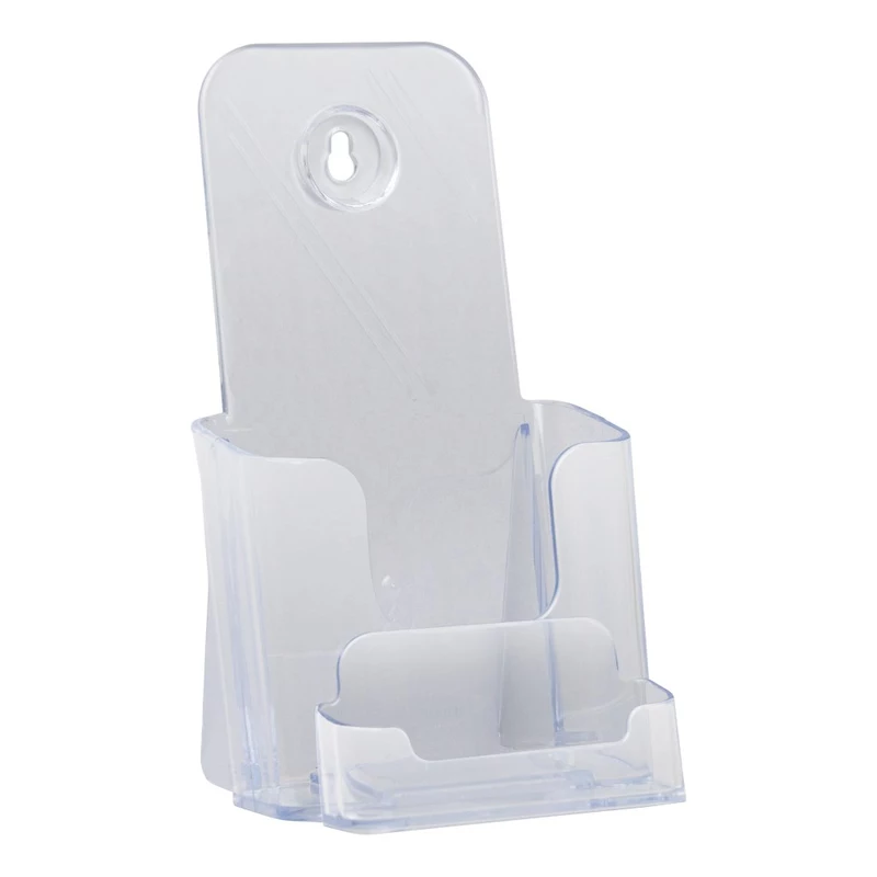 Deflecto Brochure Holder DL Free Standing Or Wall Mount With Business Card Holder