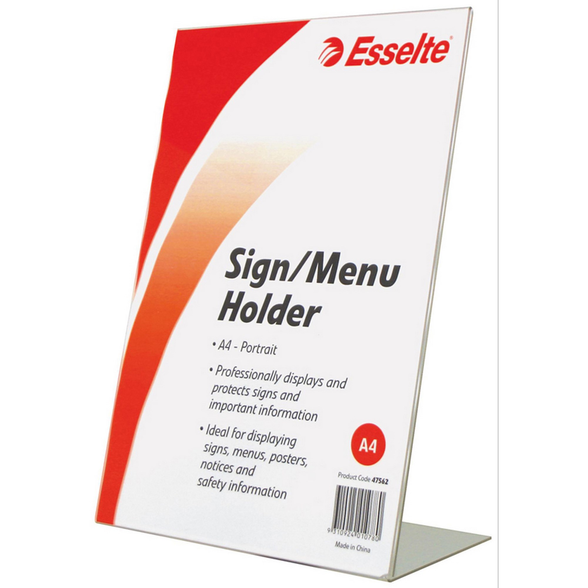 Esselte Sign/Menu Holder A4 Slanted Portrait