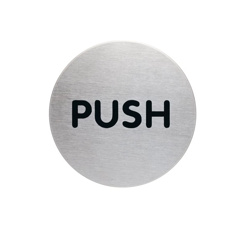 Durable Sign Push 65mm Silver