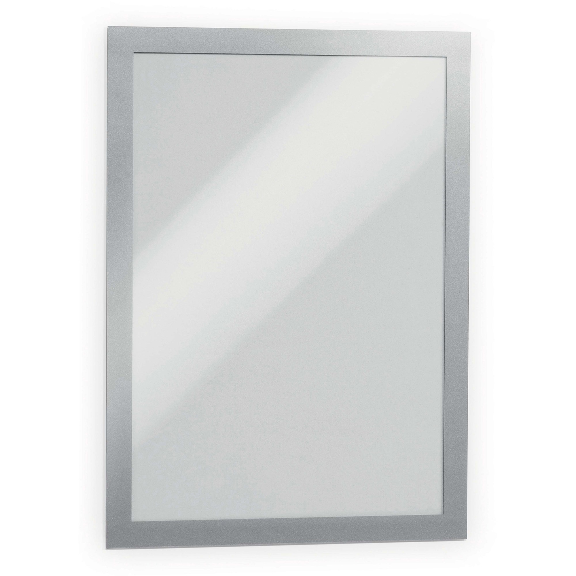 Durable Duraframe Sign Holder A4 Adhesive Back Silver Pack  Of 2