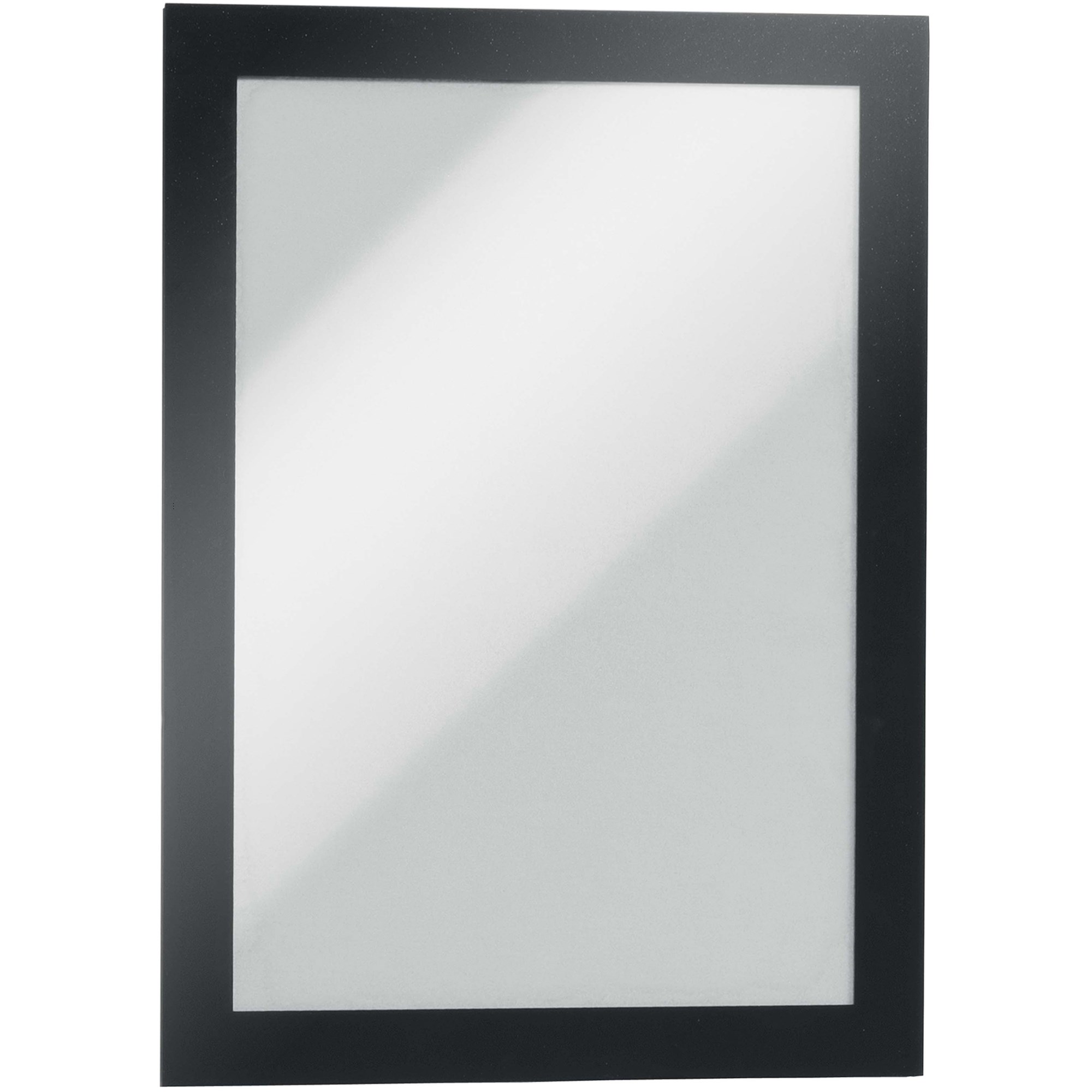 Durable Duraframe Magnetic Frame Sign Holder A5 Adhesive Back Black Pack  Of 2