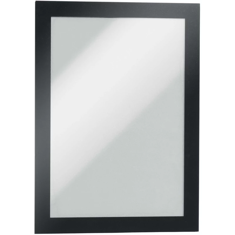Durable Duraframe Magnetic Frame Sign Holder A5 Adhesive Back Black Pack Of 2