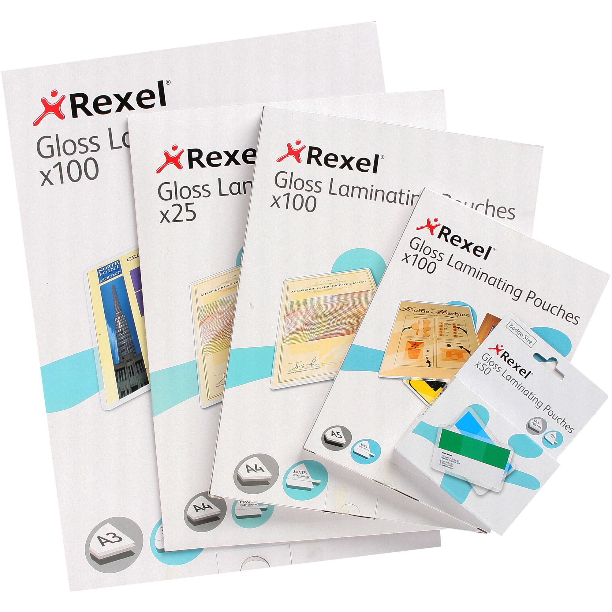 Rexel Laminating Pouches A4 100 Micron Gloss Pack  Of 100