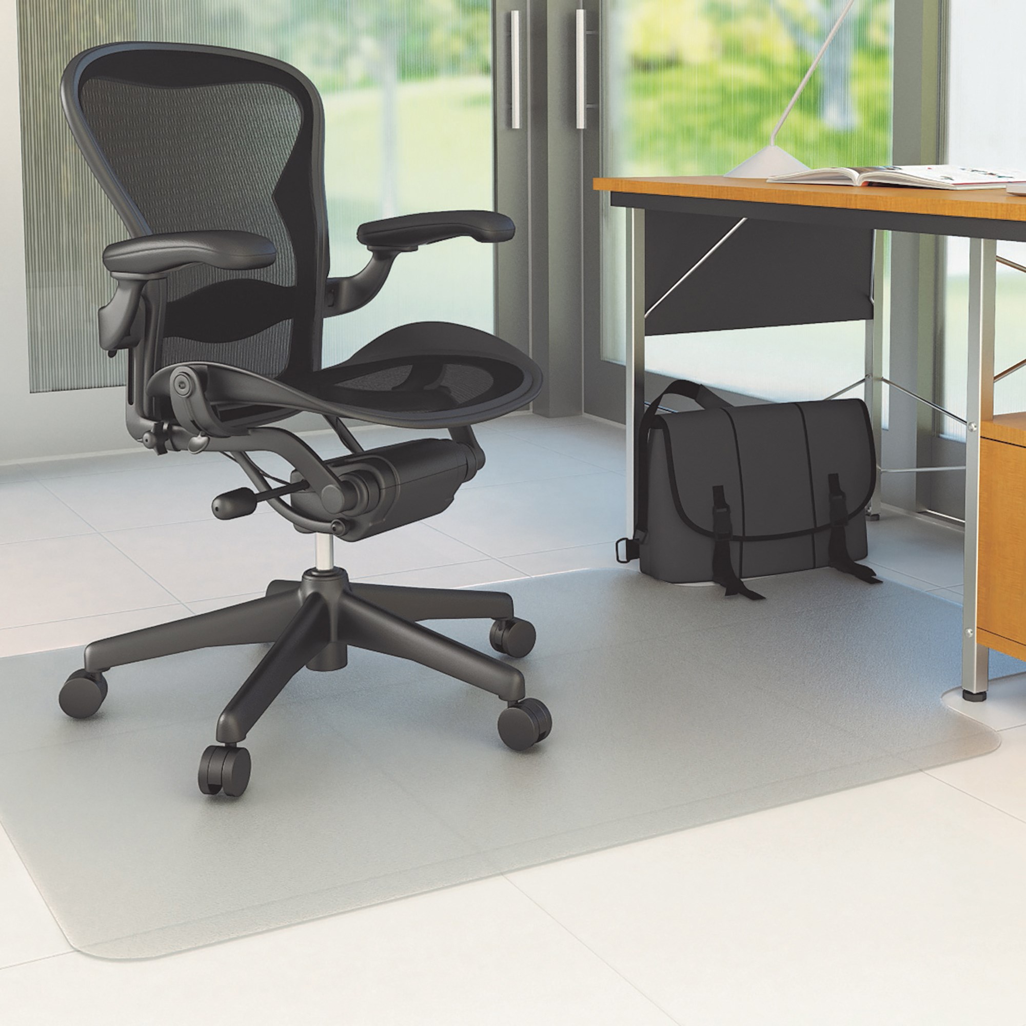 Marbig Economat PVC Chair Mat For Hard Floors 114 x 134cm Clear