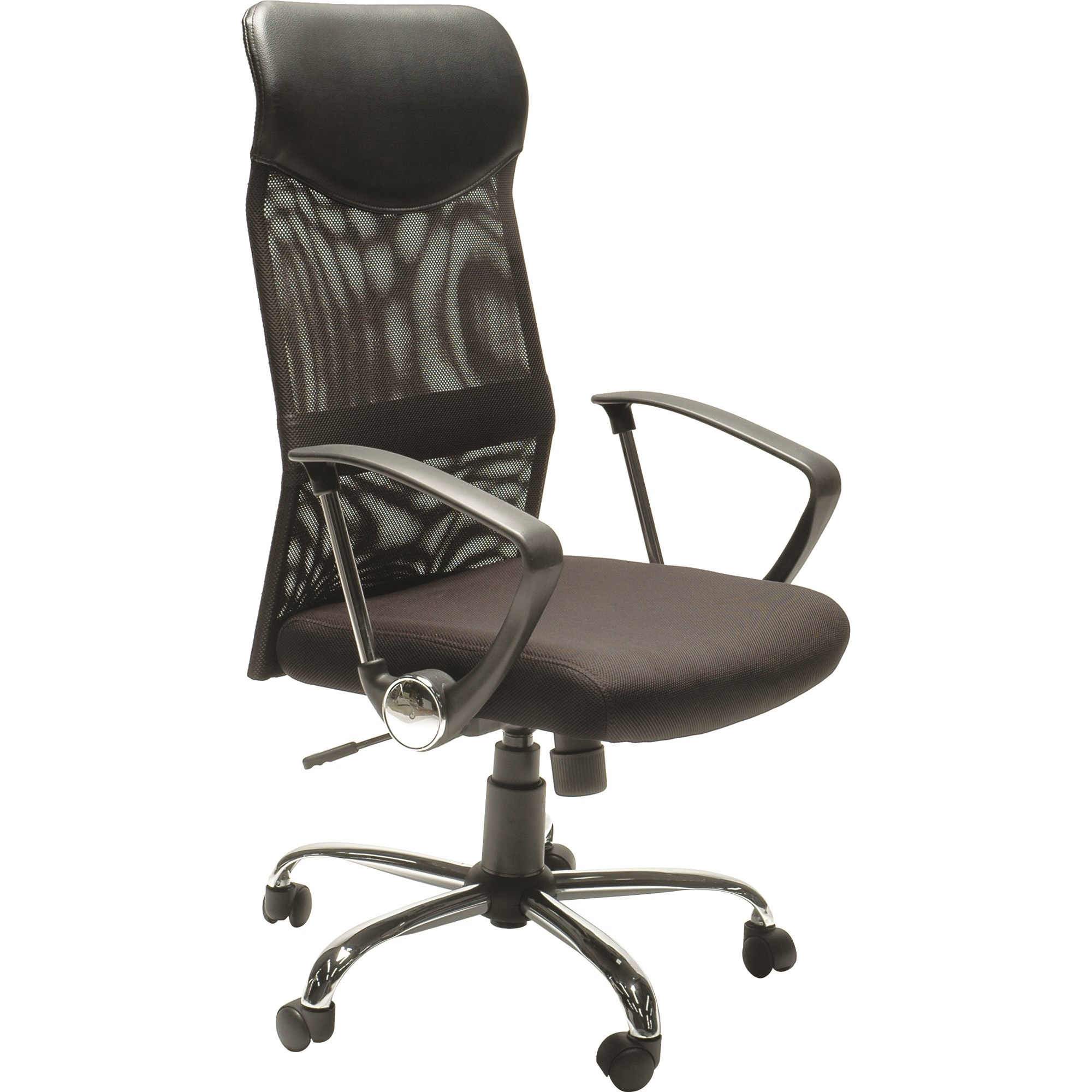 Sylex Stat Executive Chair High Mesh Back With Arms Black Fabric Seat
