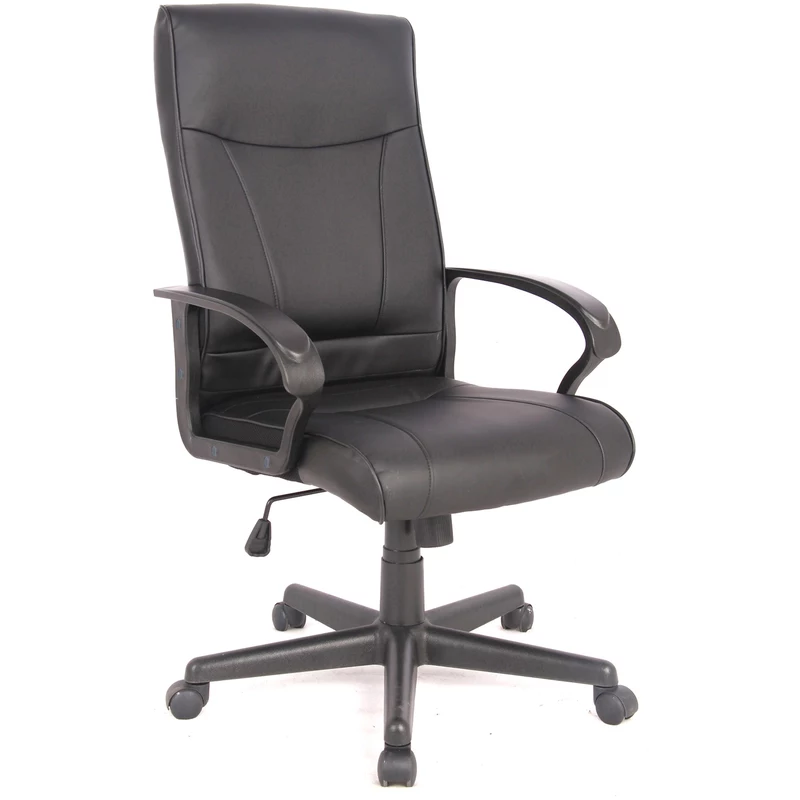 Sylex Hemsworth Executive Chair High Back With Arms Black Bonded Leather