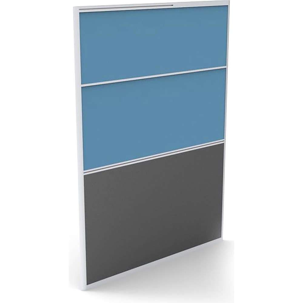 Rapidline Rapid Screen 1200W x 30D x 1650mmH Blue Fabric / Ironstone Base
