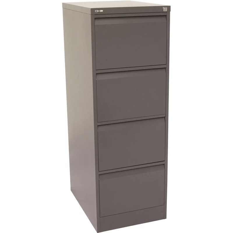 Rapidline Go Vertical Filing Cabinet 4 Drawer 460W x 620D x 1321mmH Graphite Ripple