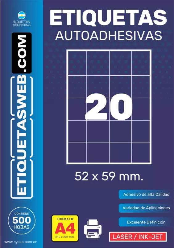 ML ETI.AUT. SIN IMP. 52x59 LASER 4B. Cx10000