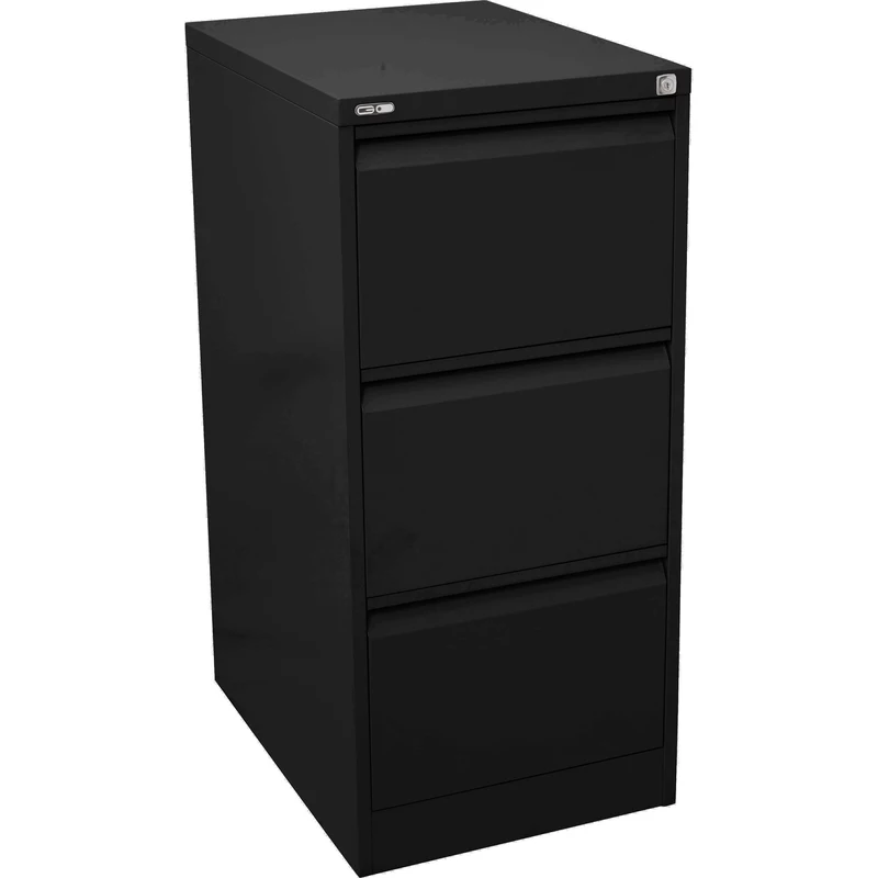 Rapidline Go Vertical Filing Cabinet 3 Drawer 460W x 620D x 1016mmH Black Ripple