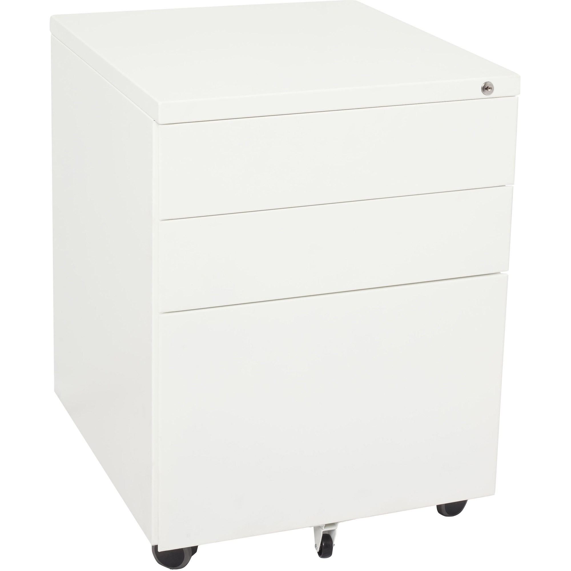 Rapidline Go Steel Mobile Pedestal 2 Drawer 1 File 460W x 472D x 610mmH White