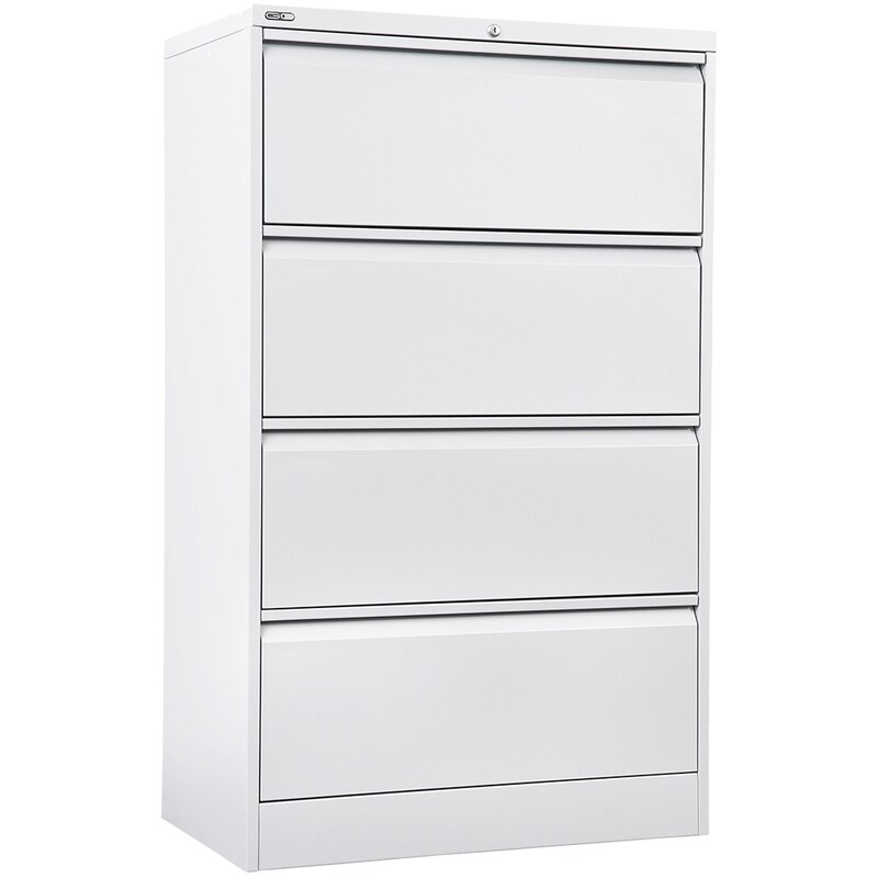 Rapidline Go Lateral Filing Cabinet 4 Drawer 900W x 473D x 1321mmH White