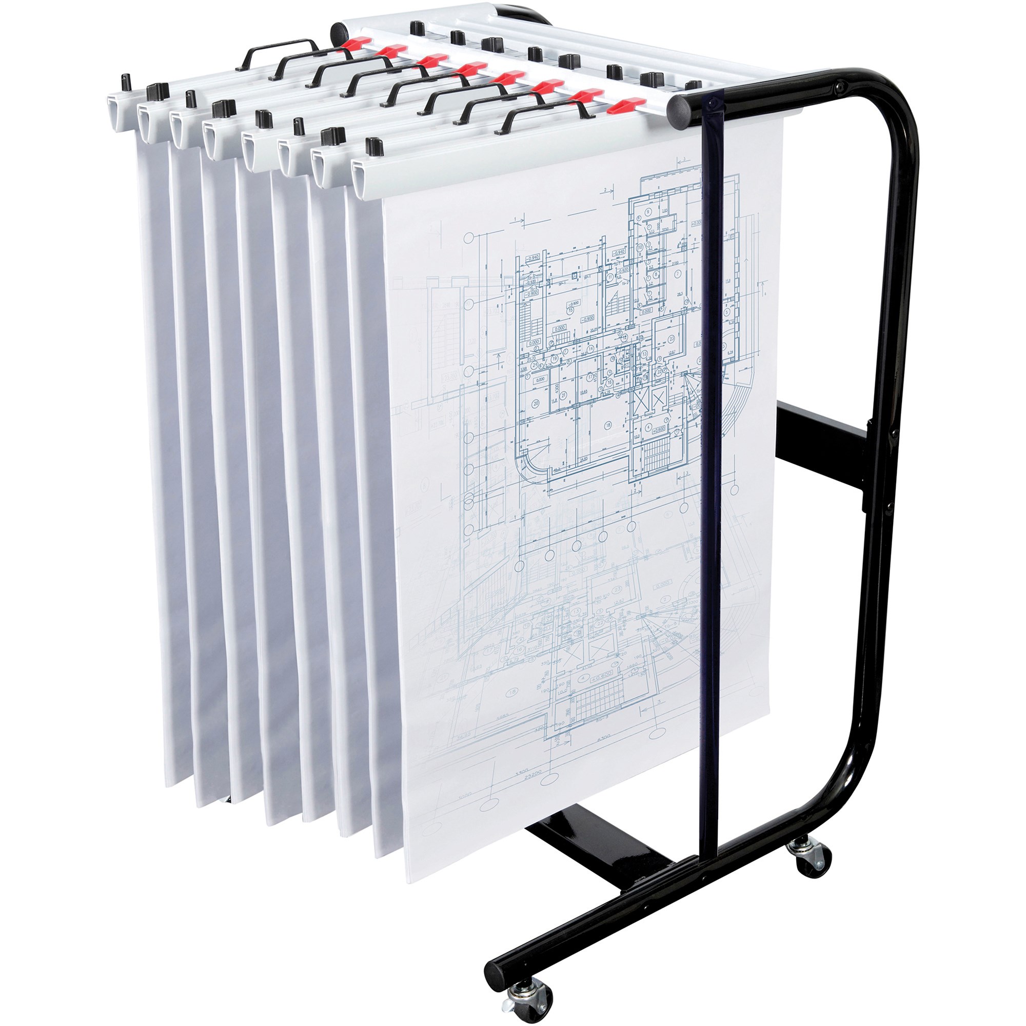 Planhorse Mobile 2000 Trolley A1 2000 Sheet Capacity Black