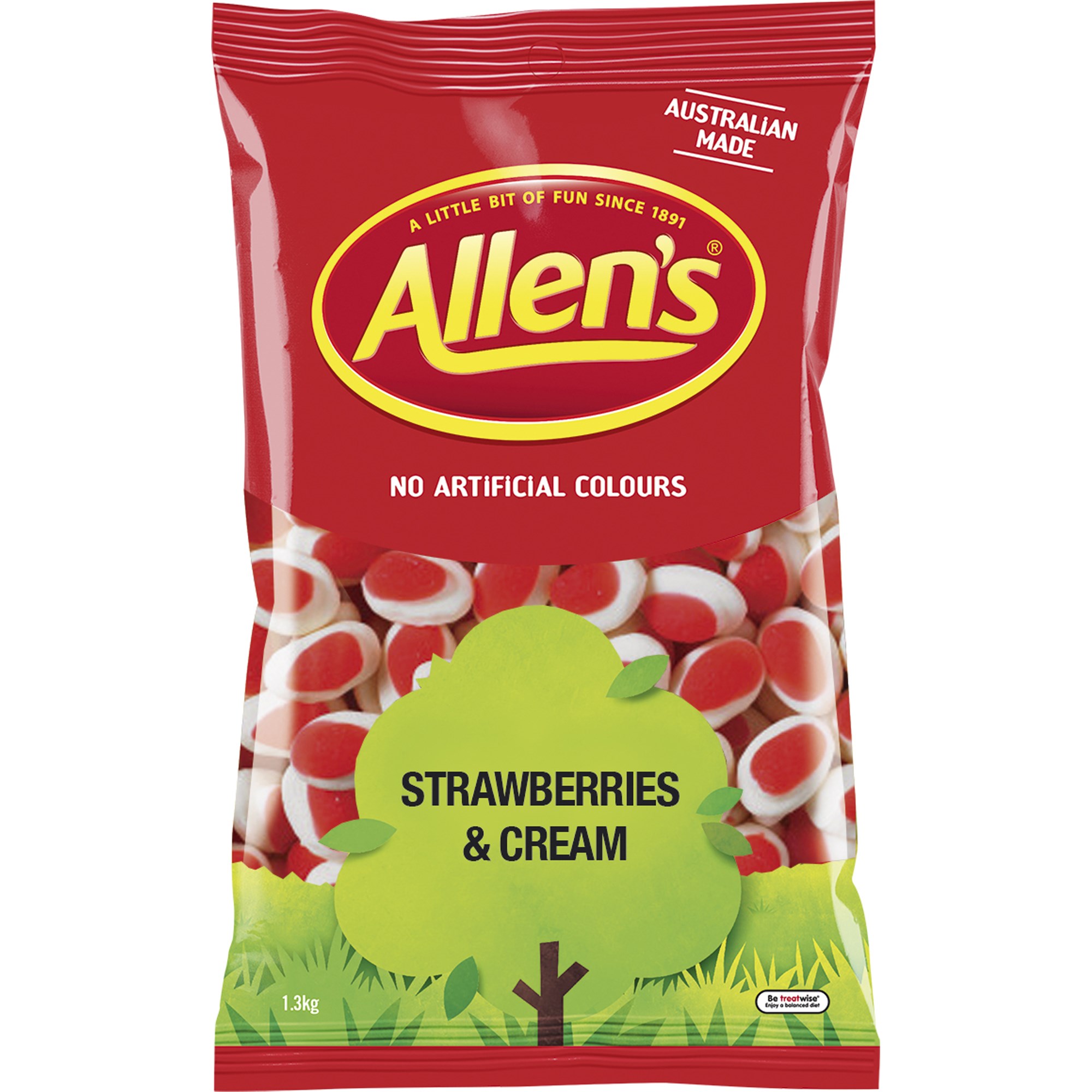 Allen's Strawberries & Cream 1.3kg Bag