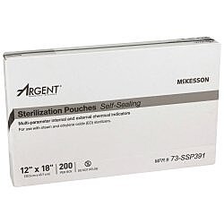 McKesson Argent Sure-Check Sterilization Pouch 12 x 18 Inch Self Seal (BX/200EA)