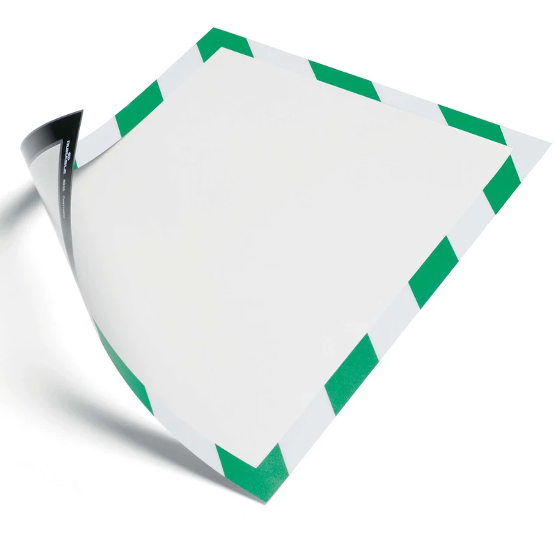 Durable Magnetic Frame A4 Security Green On White Pack  Of 5