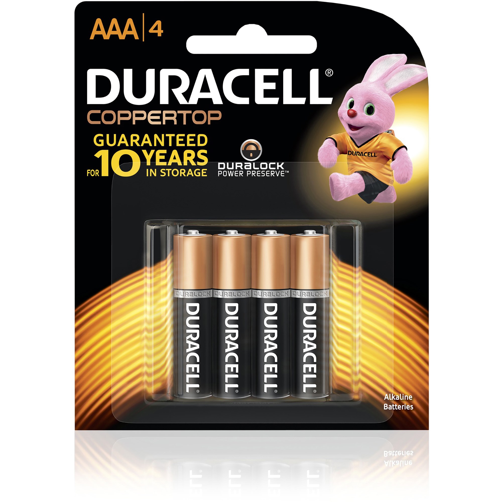 Duracell Coppertop Alkaline Battery Size AAA Pack  Of 4