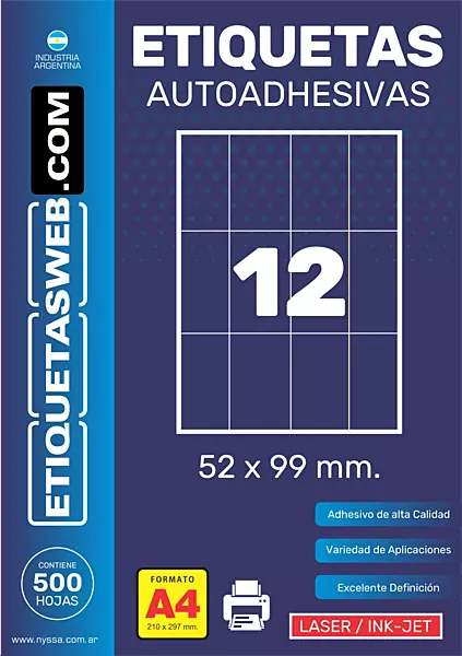 ML ETI.AUT. SIN IMP. 52x99 LASER 4B. Cx6000