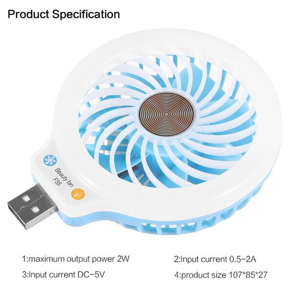 Night Light USB Mini Fan Night Light USB Mini Fan