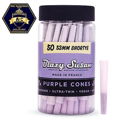 BLAZY SUSAN PURPLE 53MM SHORTYS 50CT JAR