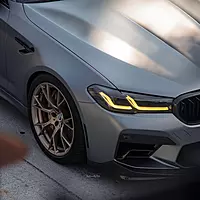 LCI F90 M5 & G30 5 Series CS Yellow DRL Headlight Upgrade (2021β2023 | Laser Headlights Only)