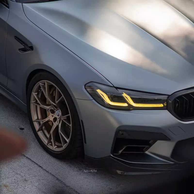 LCI F90 M5 & G30 5 Series CS Yellow DRL Headlight Upgrade (2021β2023 | Laser Headlights Only)