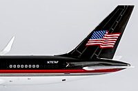 The Trump Organization 757-200 with national flag on tail