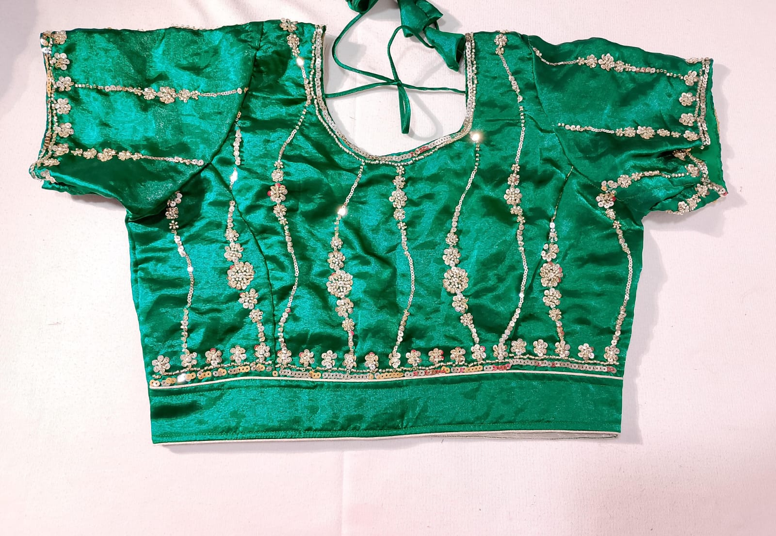 N239: Ready To Ship Beautiful Sequence Work Saree With Stitched Blouse