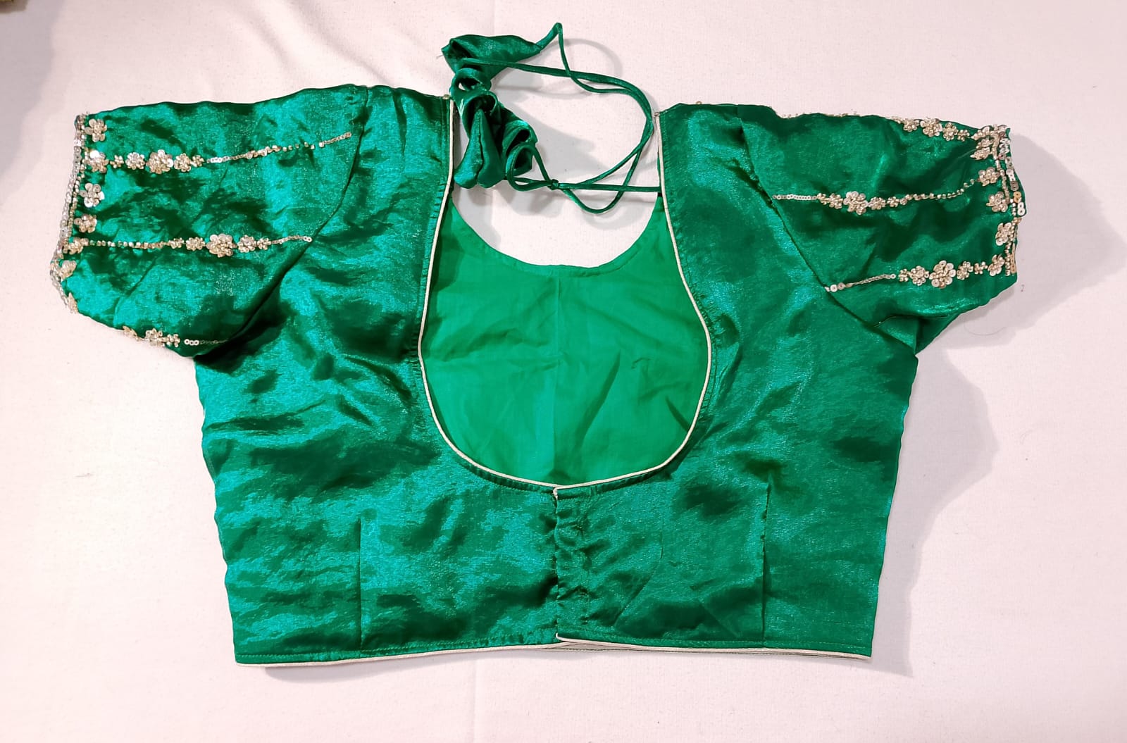 N239: Ready To Ship Beautiful Sequence Work Saree With Stitched Blouse