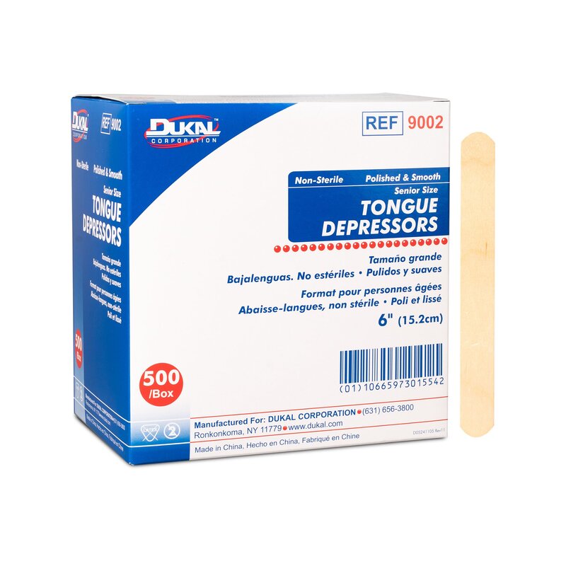 Dukal™ Tongue Depressor Senior 6 Inch Wood