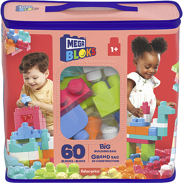 60 Piece Big Building Bag Pink