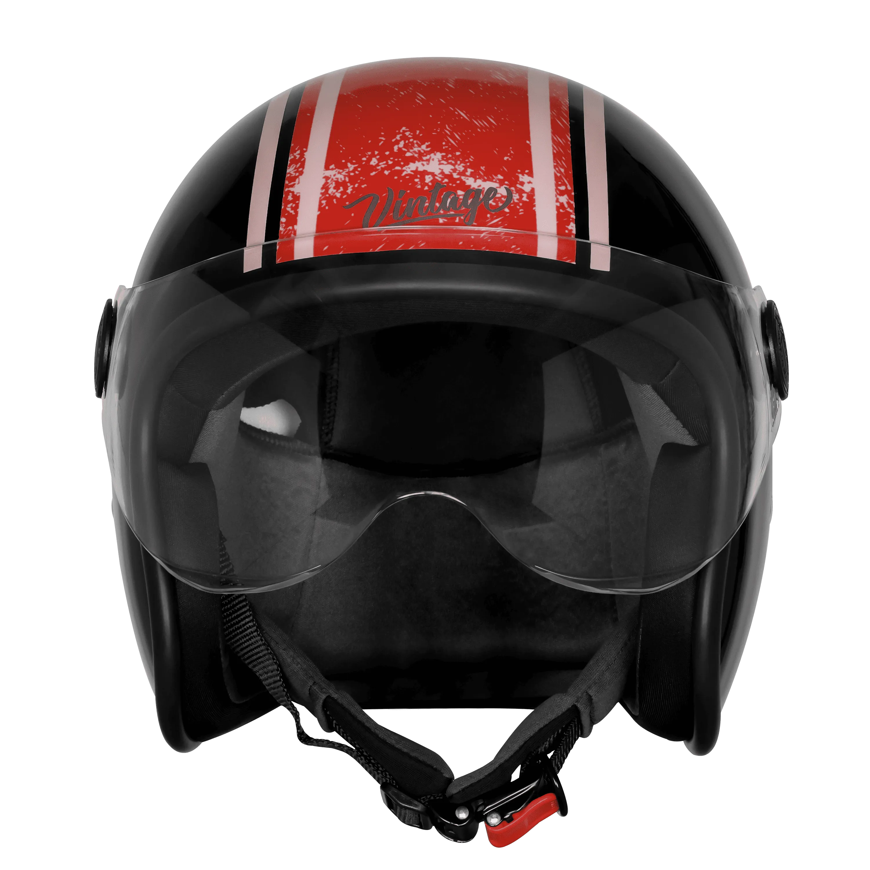 STEELBIRD SBH-56 VINTAGE RACERS GLOSSY BLACK/D.RED C/V 580 MM (LONG VISOR) STEELBIRD SBH-56 VINTAGE RACERS GLOSSY BLACK/D.RED C/V 580 MM (LONG VISOR)