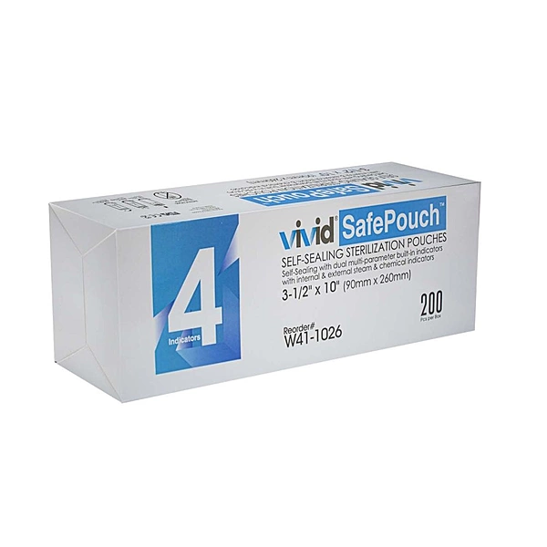 VIVID SAFE POUCH BLUE 2 1/4 X 4 (200PK)