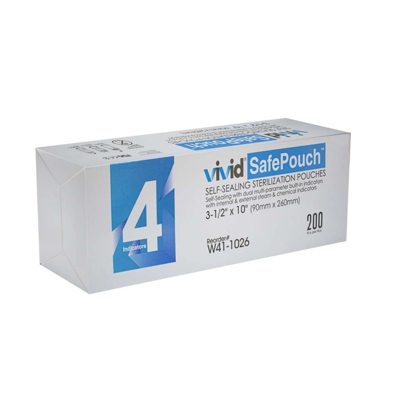 VIVID SAFE POUCH BLUE 2 1/4 X 4 (200PK)