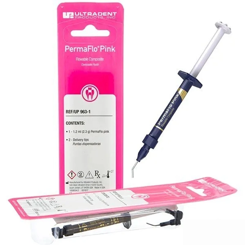 PERMAFLO PINK- LIGHT-CURE COMPOSITE FOR GUM MASKING (2 X 1.2ML) SYRINGE