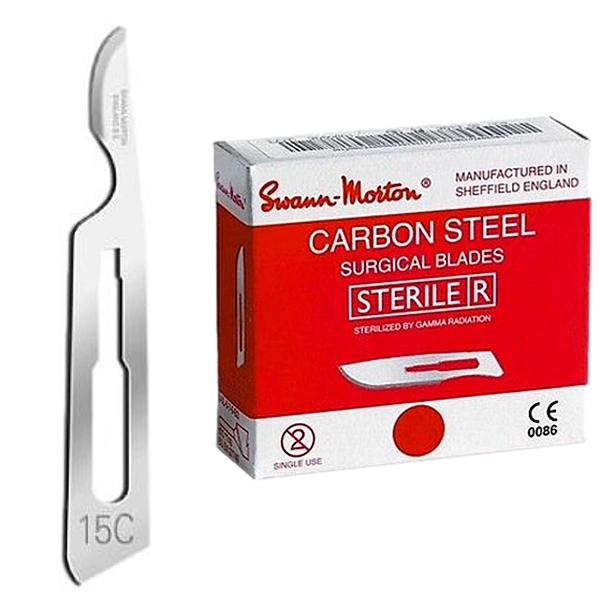 SURGICAL BLADE #15C C/S STERILE (100PK)