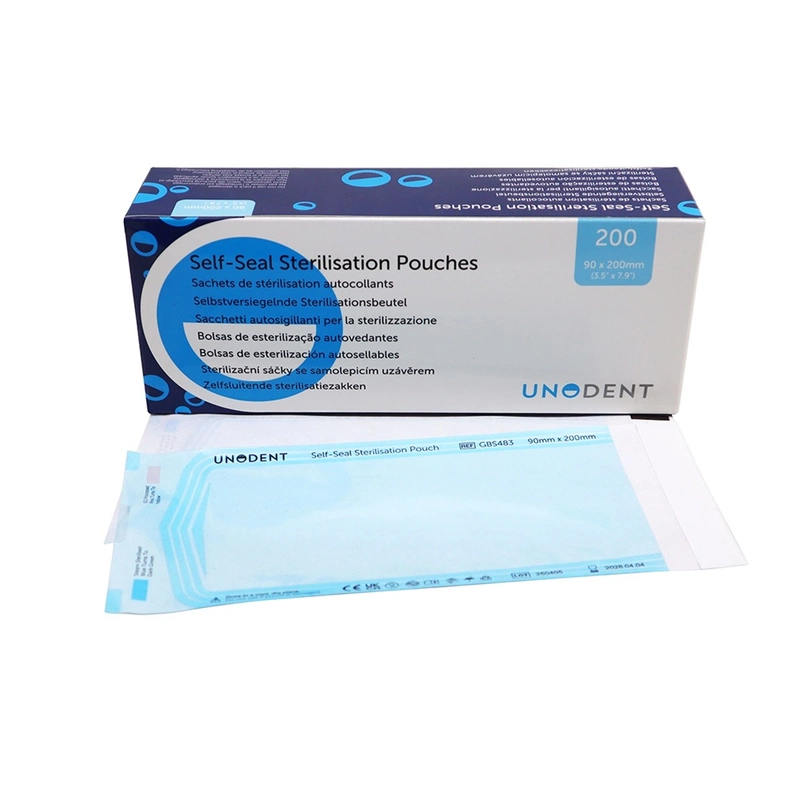 UNODENT STERILISATION POUCHES 70 X 230MM (2.75 x 9) (200/PK)