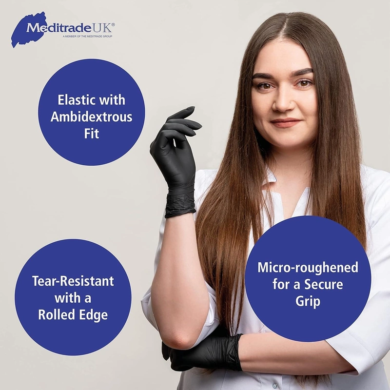 MEDITRADE GENTLE SKIN COMPACT + LATEX GLOVES POWDER FREE LARGE (100/BOX)