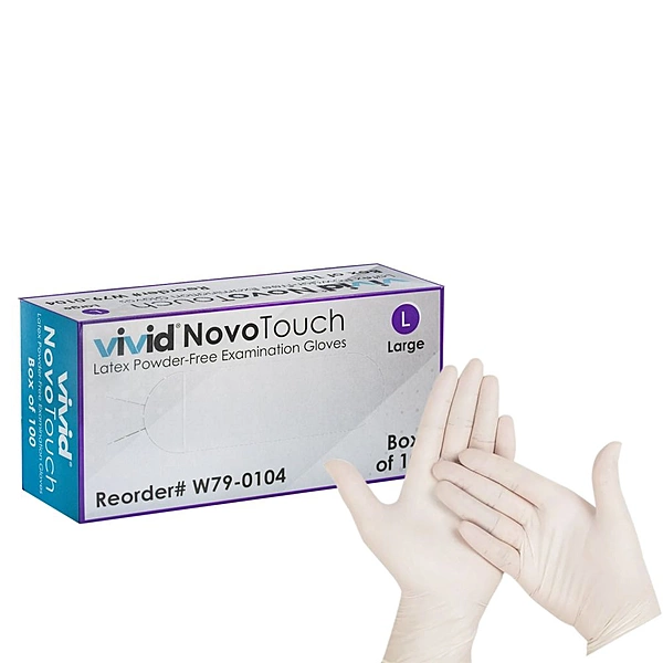 VIVID NOVOTOUCH POWDER FREE LATEX LARGE (100PK)