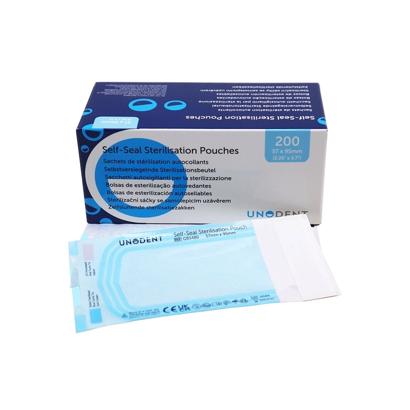 UNODENT STERILISATION POUCHES 250 X 370MM (9.8 x 14.6) (200PK)