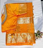 J246: Ready To Ship Beautiful Pure Handloom Mangalagiri Kuppadam Saree With Stitched Embroidery Work Blouse J246: Ready To Ship Beautiful Pure Handloom Mangalagiri Kuppadam Saree With Stitched Embroidery Work Blouse