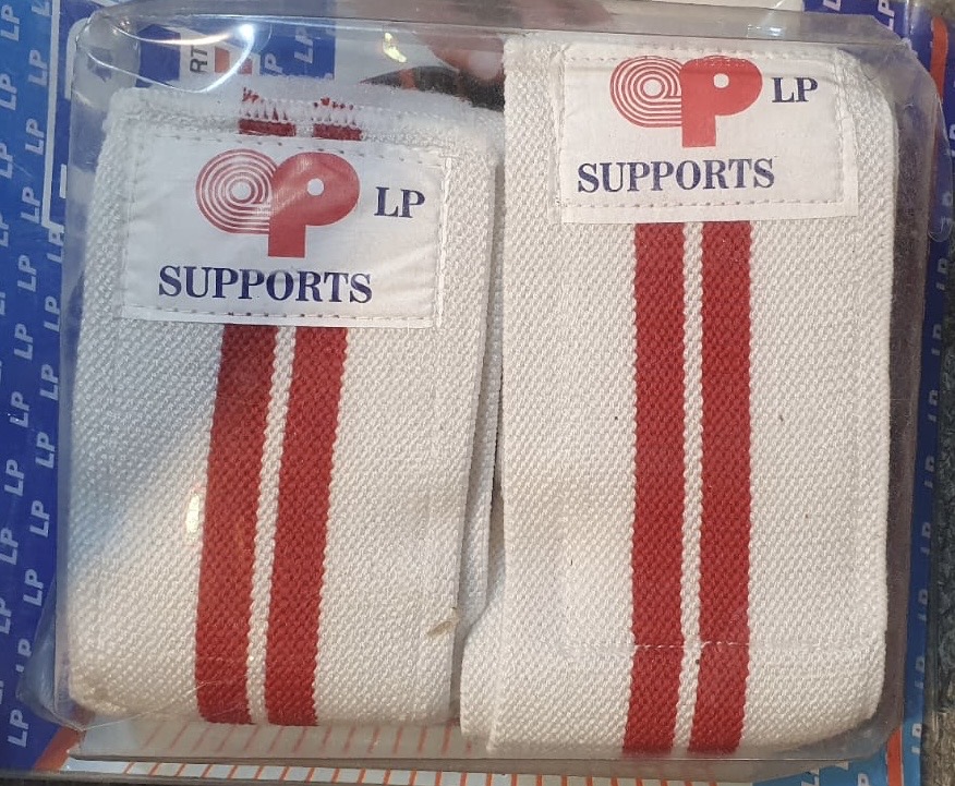 LP Supports Knee Wraps White | إكسسوارات رياضية كيتر ركبة سكوات أبيض LP-One Size قياس موحد