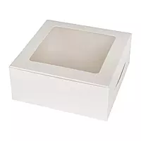 WINDOW WHITE CAKE BOX 25X20X7(CTN1X100PCS)