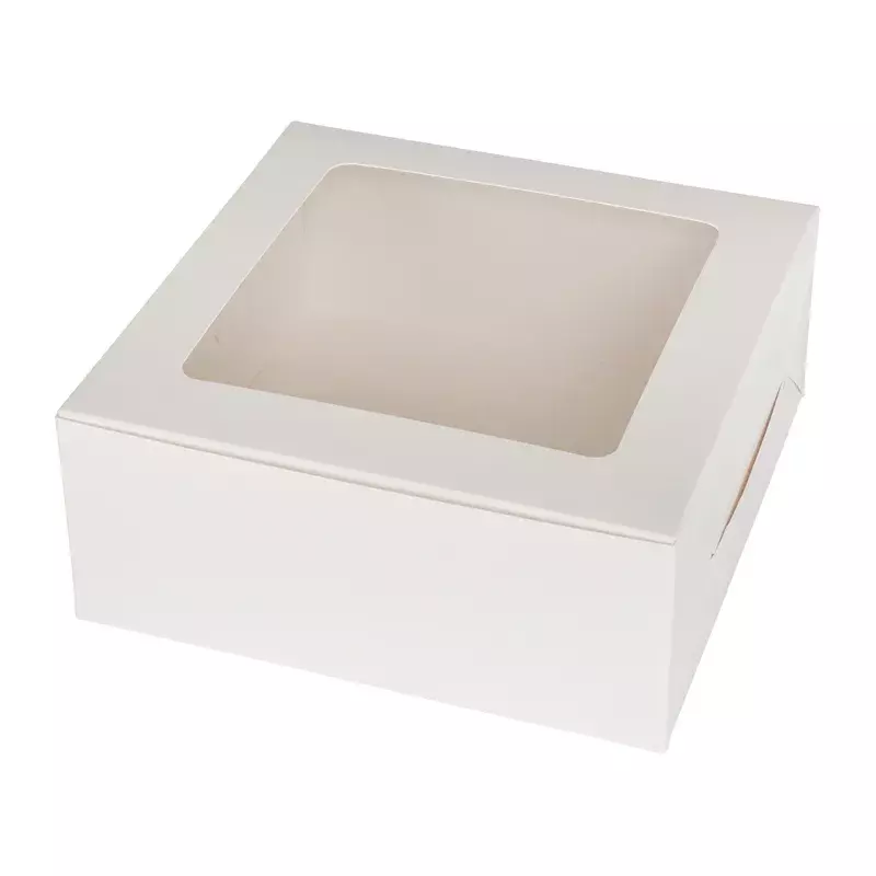 WINDOW WHITE CAKE BOX 25X20X7(CTN1X100PCS)